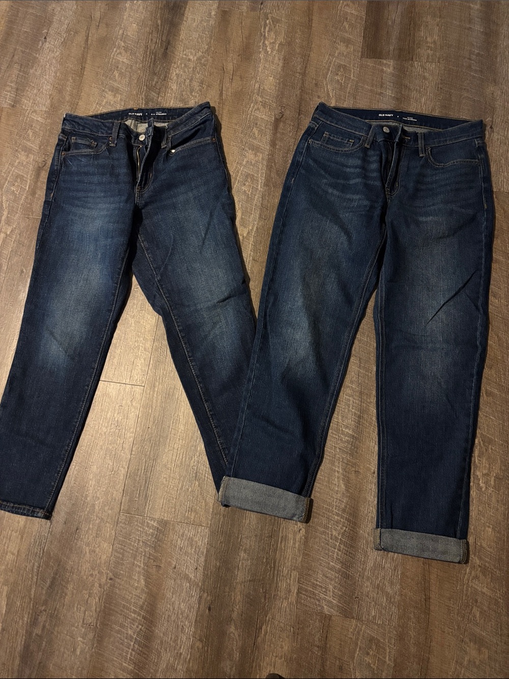 Old Navy Women's Ankle Jeans - Dark Indigo Blue (both pairs sold together)